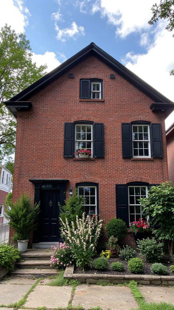 crisp black enhances curb appeal