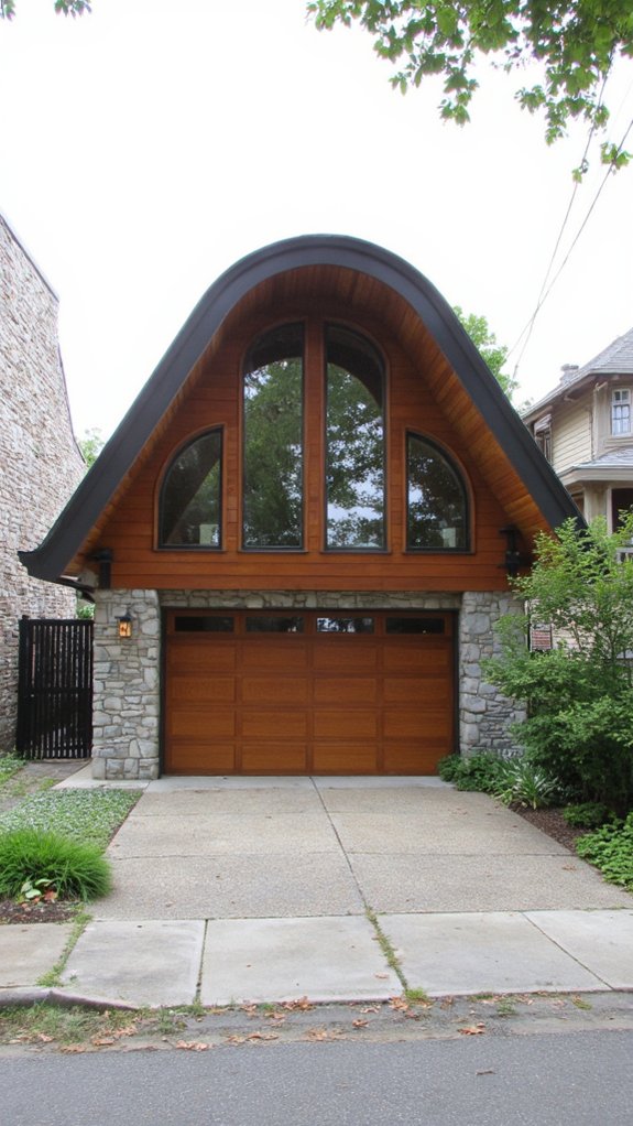 curved roof enhances aesthetics