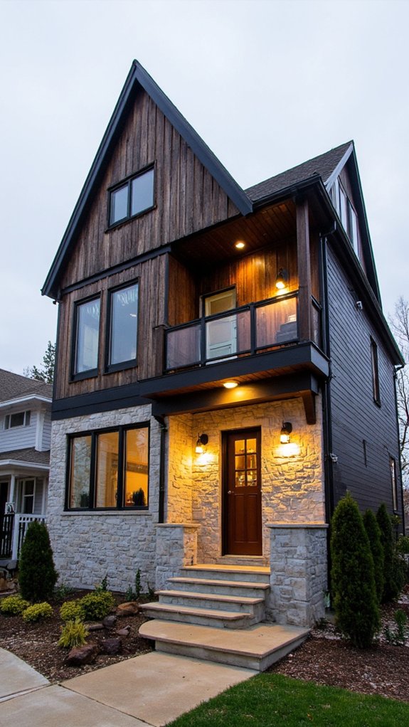 custom lighting enhances architecture