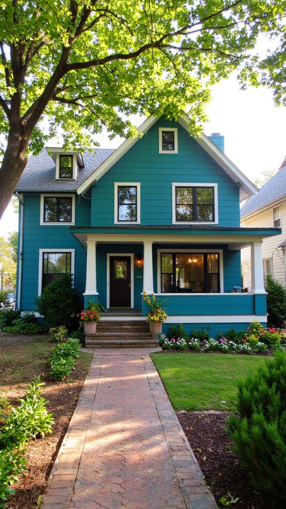 daring teal transforms exteriors