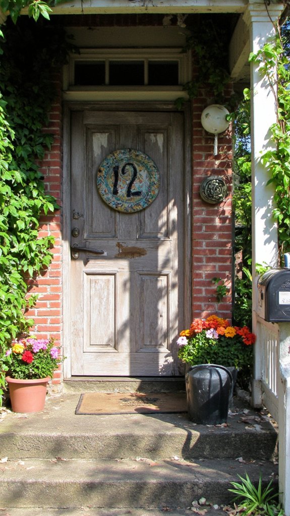 decorative house numbers enhance charm