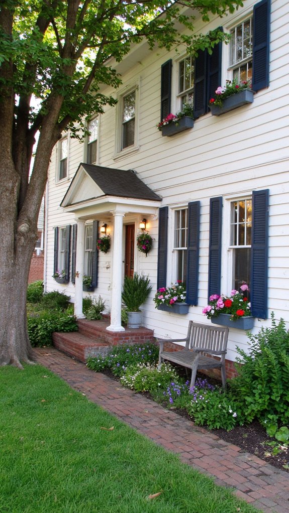 decorative shutters enhance windows