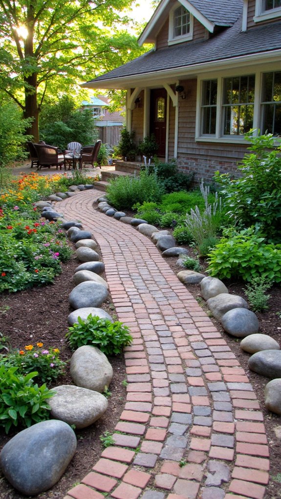 decorative stone garden borders