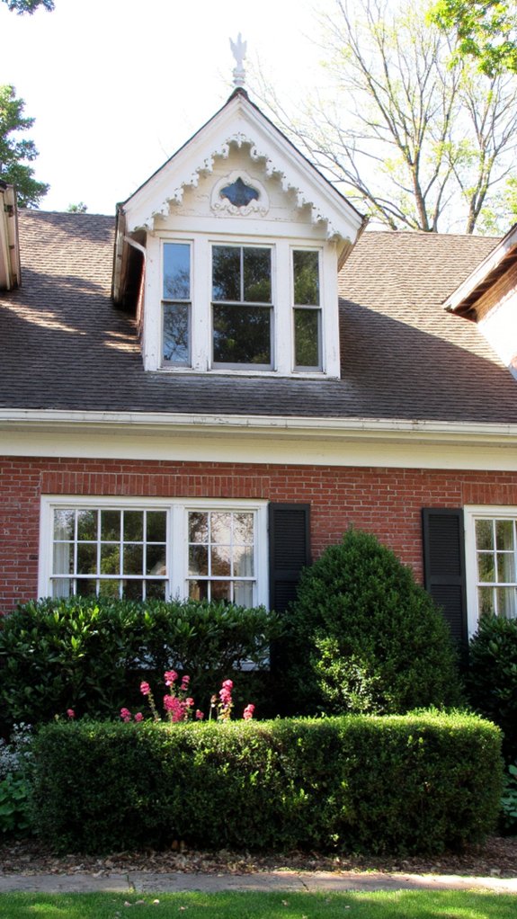 decorative trim enhances dormers
