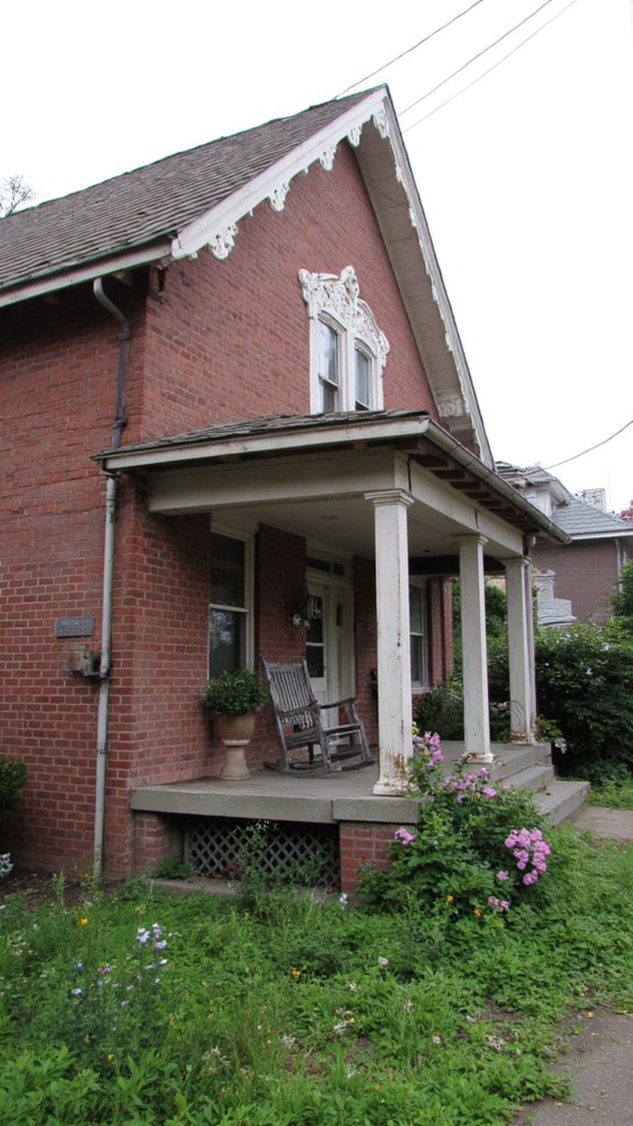 decorative trim enhances gable