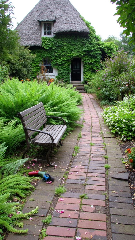 defined garden path edging