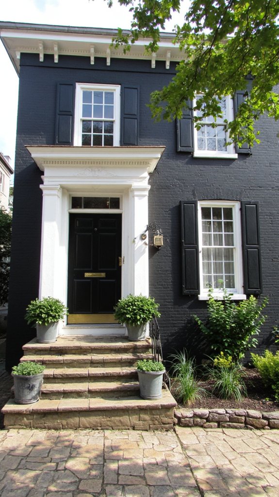 dramatic charcoal gray accents