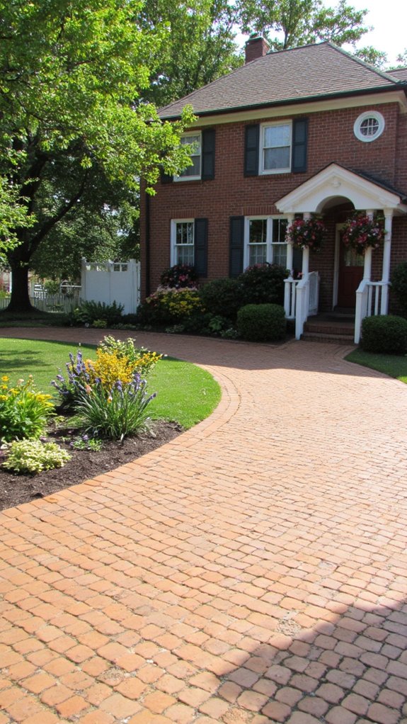 driveway enhancement with pavers