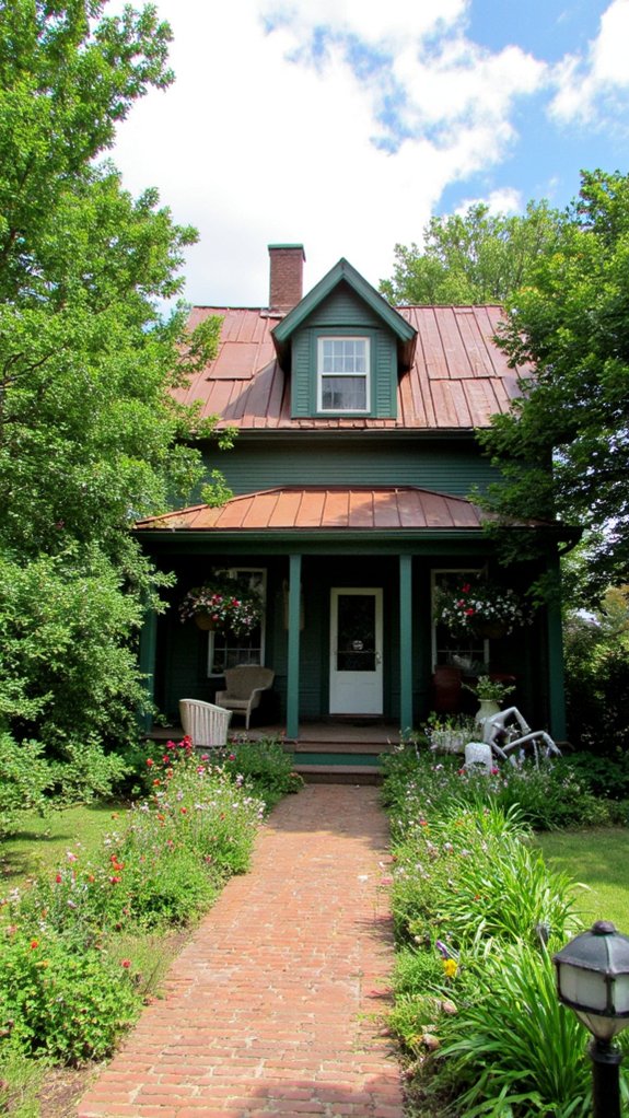 earthy tone metal roofing