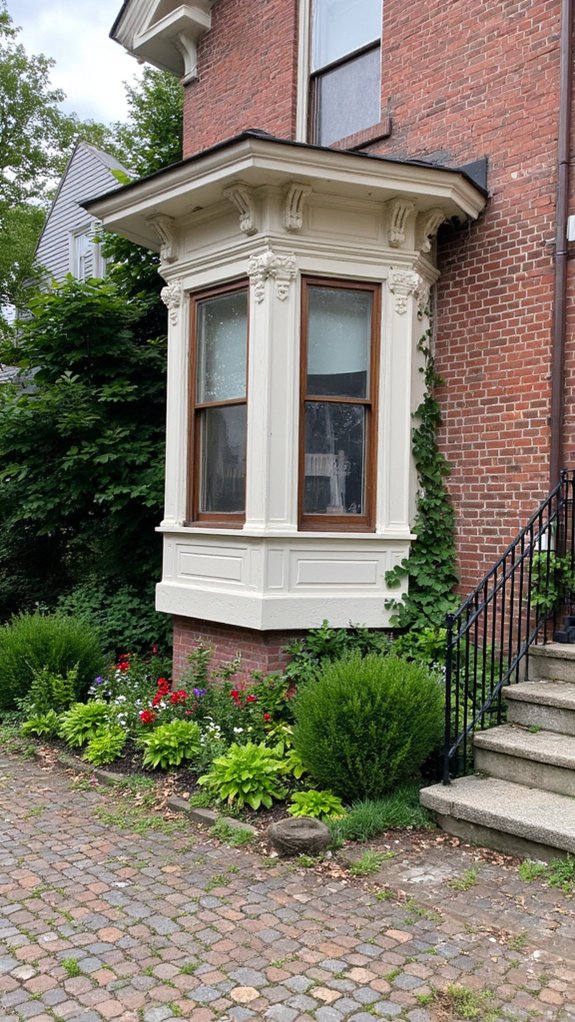 elegant bay window details