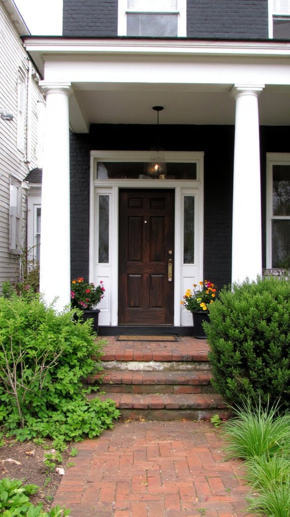 elegant black colonial architecture
