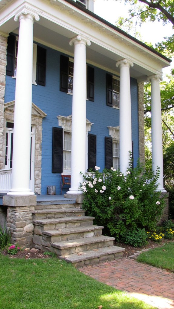 elegant blue colonial charm