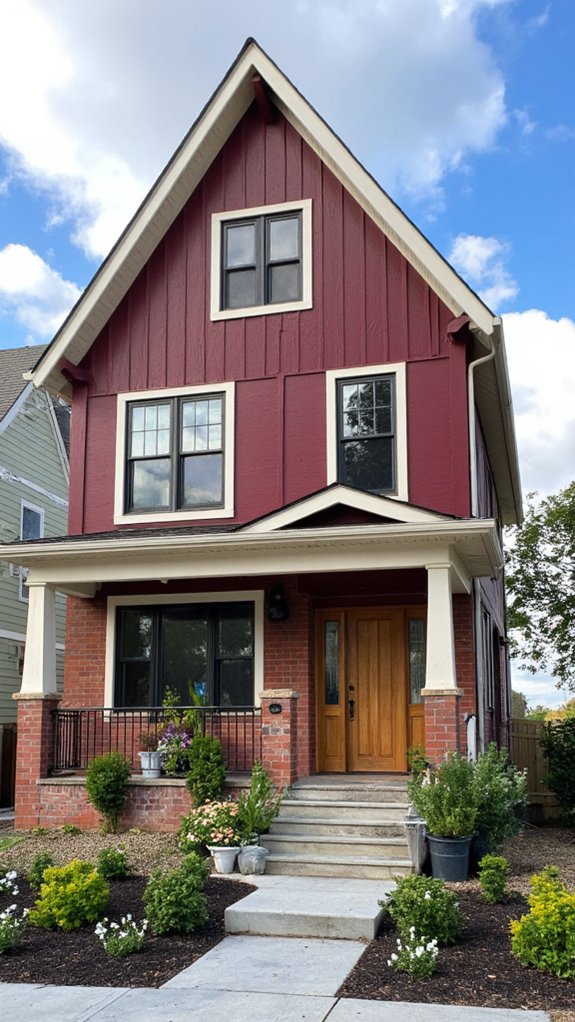 elegant burgundy and off white