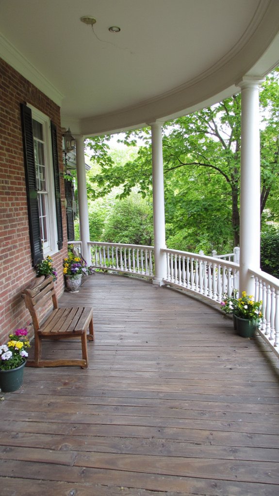 elegant curved porch aesthetics