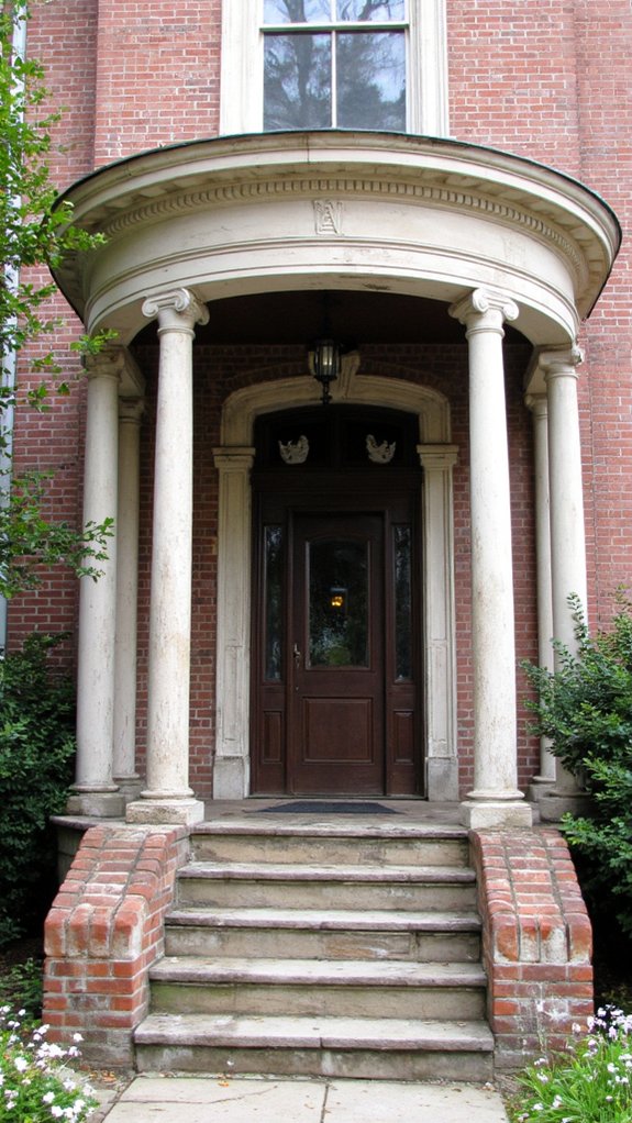 elegant curved portico design