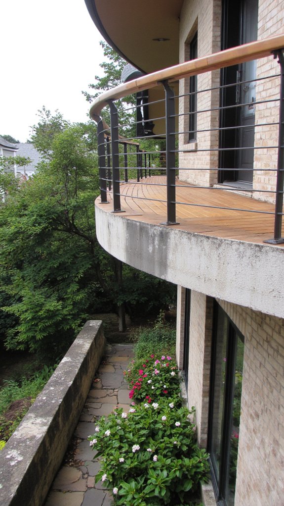 elegant curved railing designs