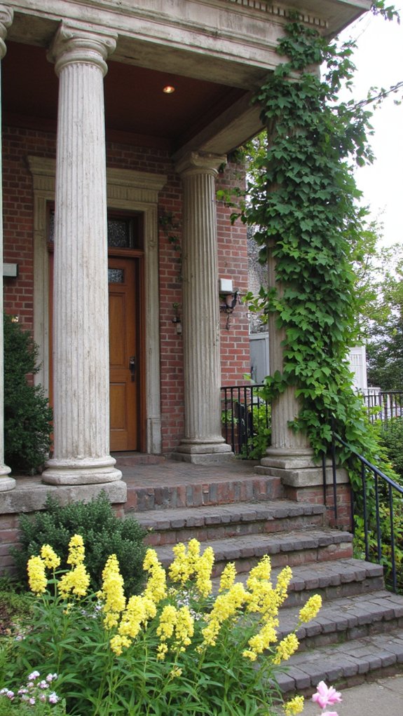 elegant decorative pillars enhance