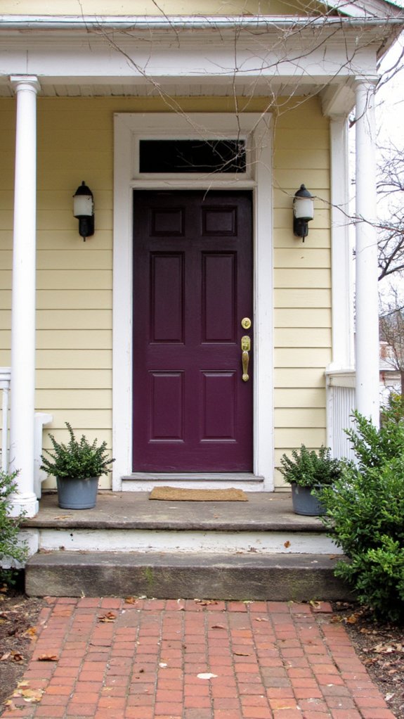 elegant deep plum entrance