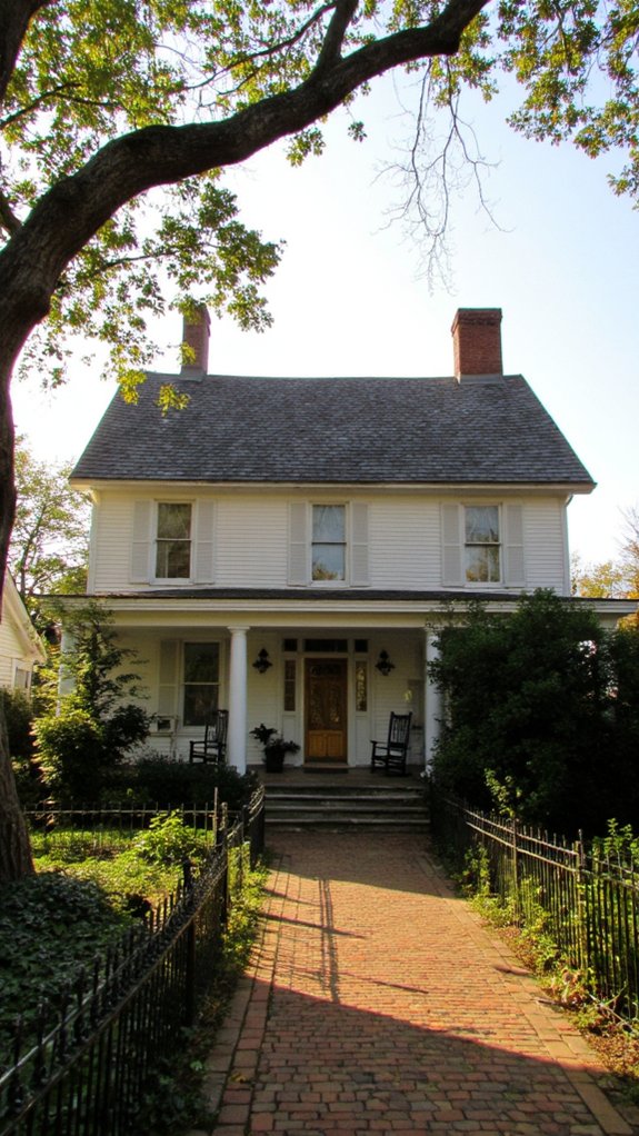 elegant dual chimneys symmetry