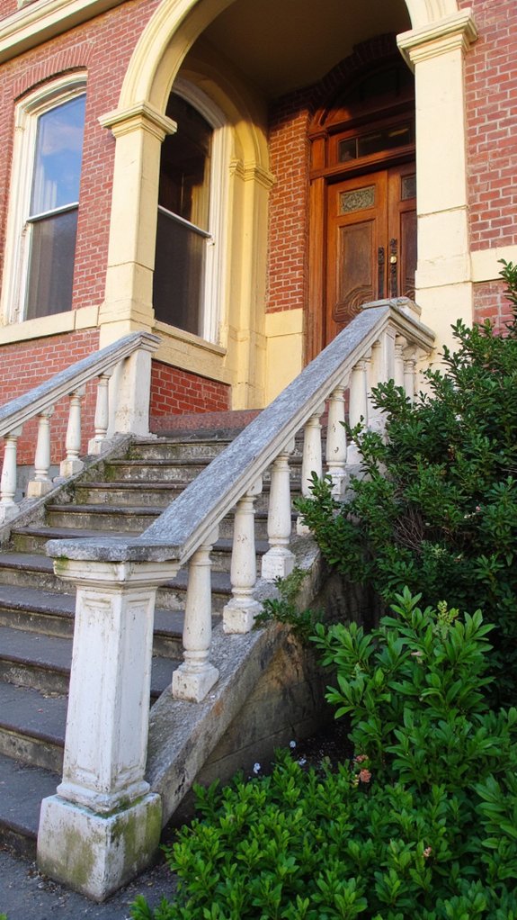 elegant entrance railings enhance