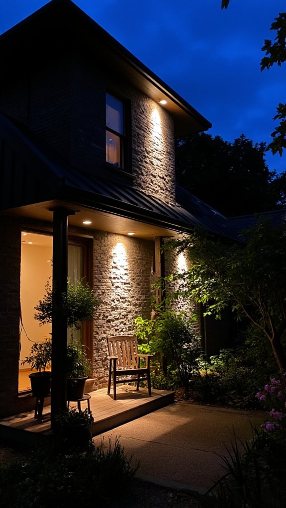 elegant exterior wall illumination