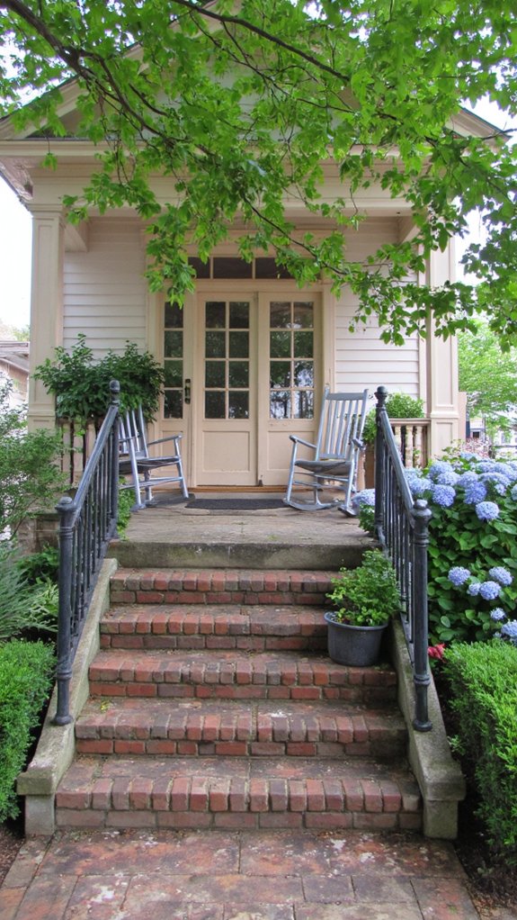 elegant french door entry