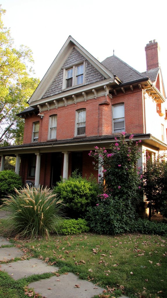 elegant gabled rooflines enhance