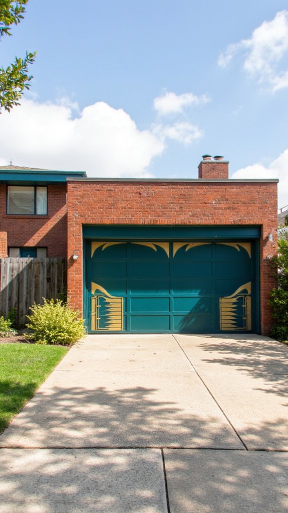 elegant geometric garage doors