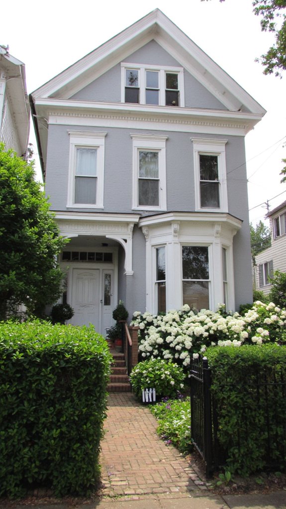 elegant gray facade trim