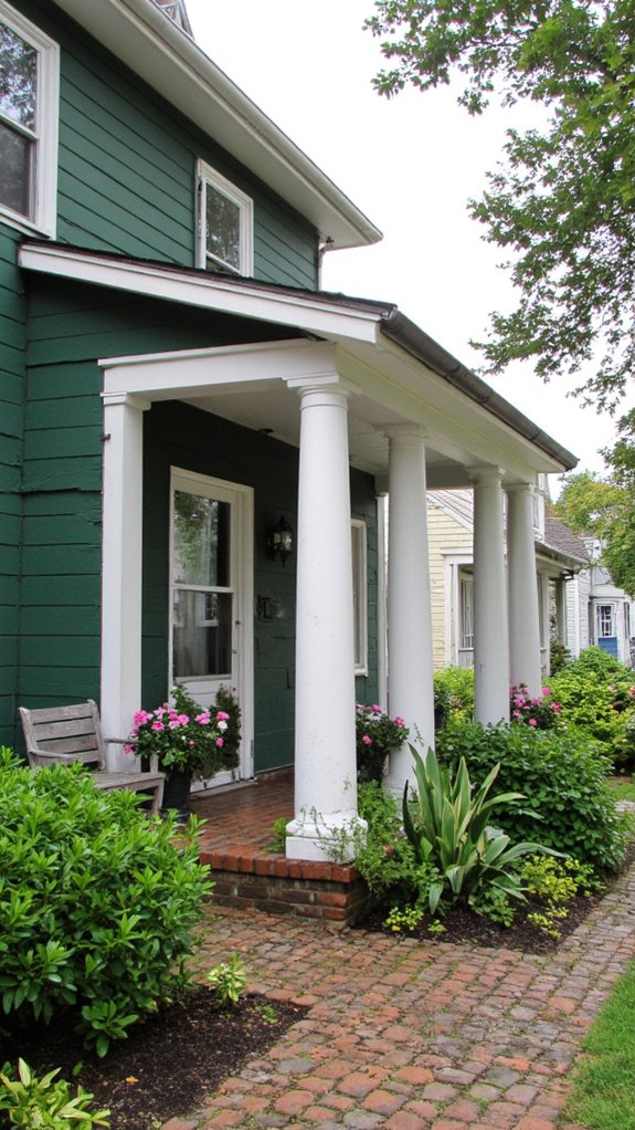 elegant green and white