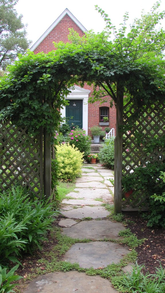 elegant lattice top fencing