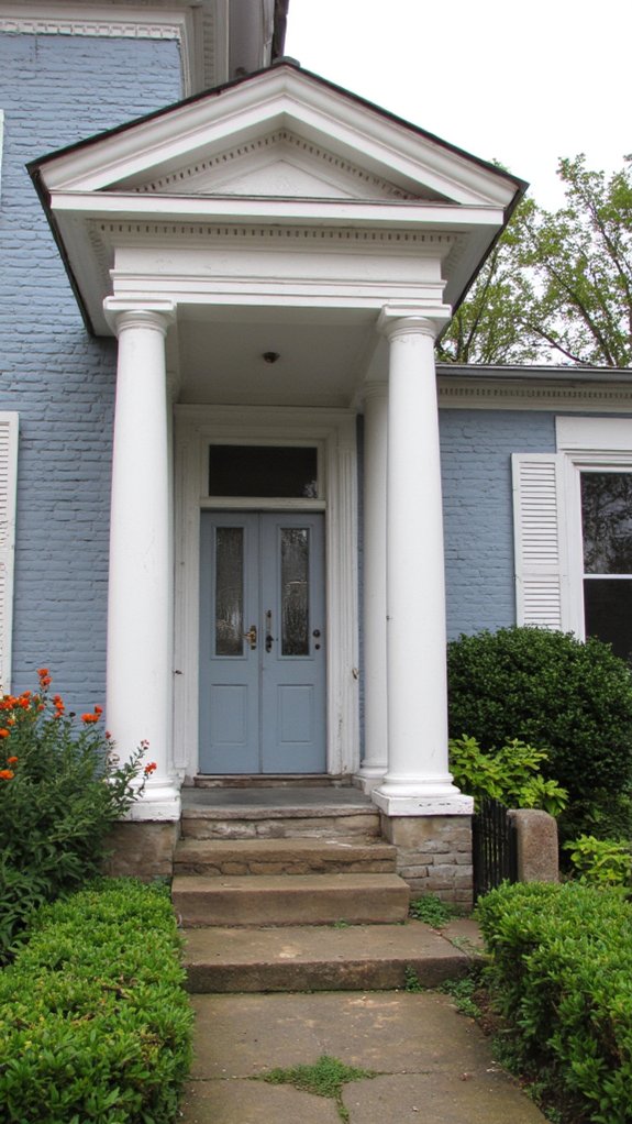 elegant light blue colonial