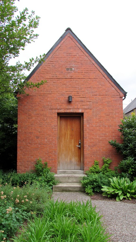 elegant minimalist red cottage