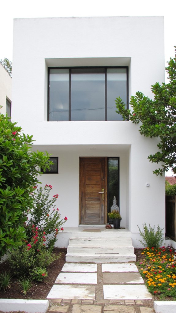 elegant minimalist white tiles