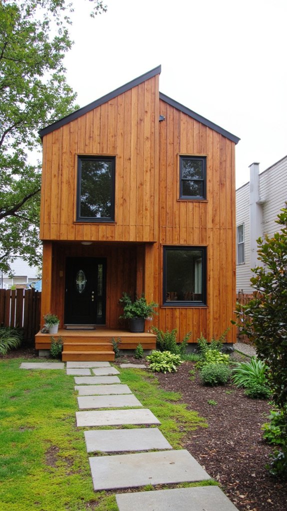 elegant minimalist wooden facades