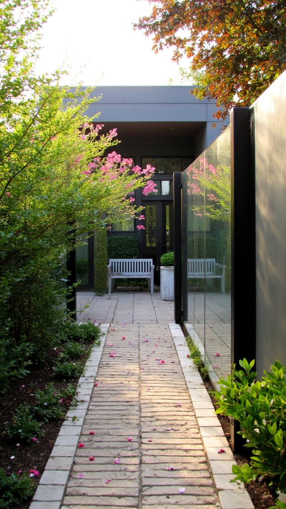 elegant modern low maintenance fencing