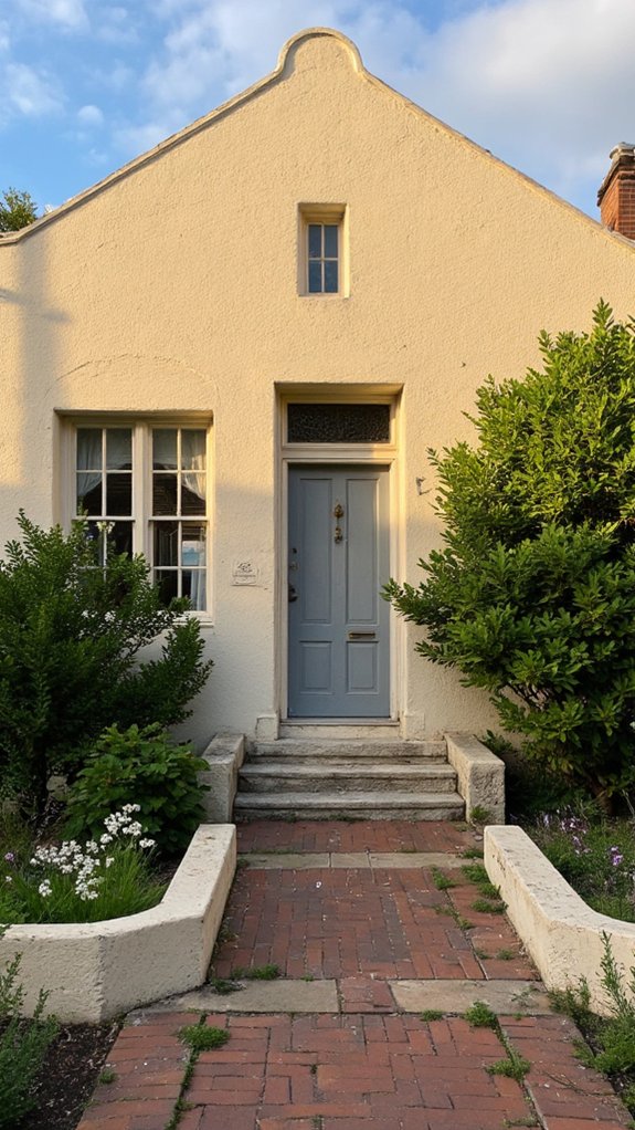 elegant monochromatic stucco design