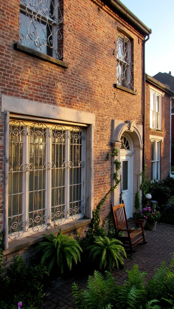 elegant ornate window grilles