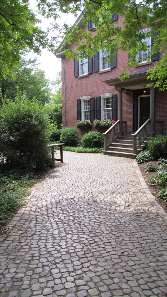 elegant pavers and lighting