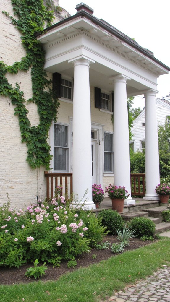 elegant pillared colonial charm