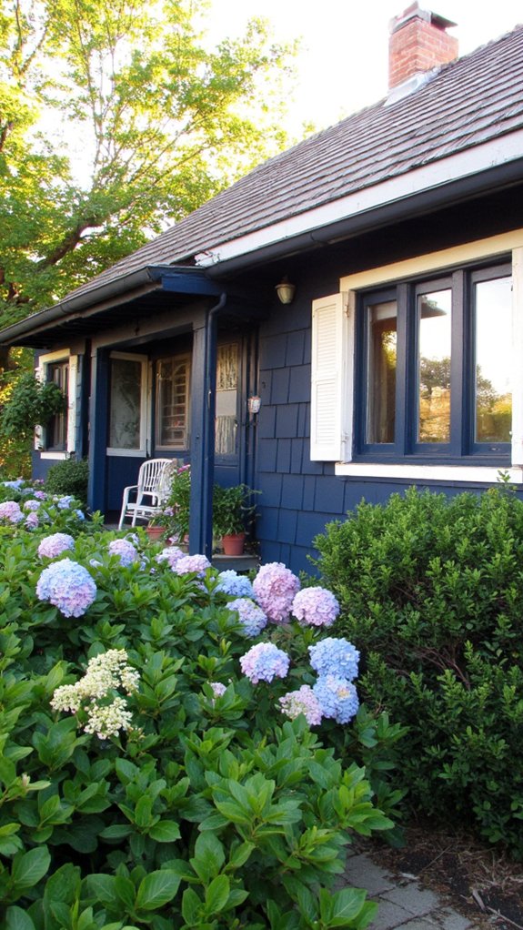 elegant rich navy exterior