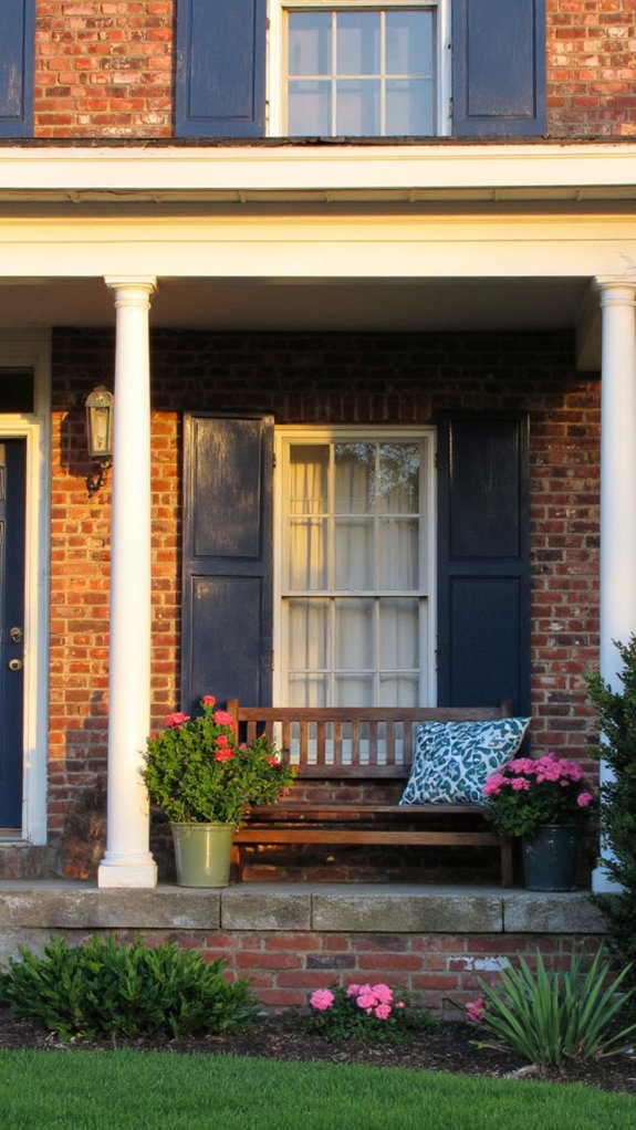 elegant shutters enhance architecture