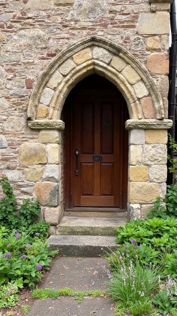 elegant stone archways enhance