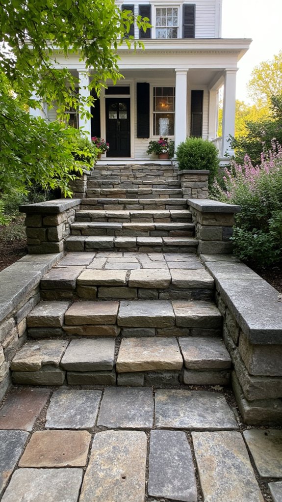 elegant stone entryway enhancement