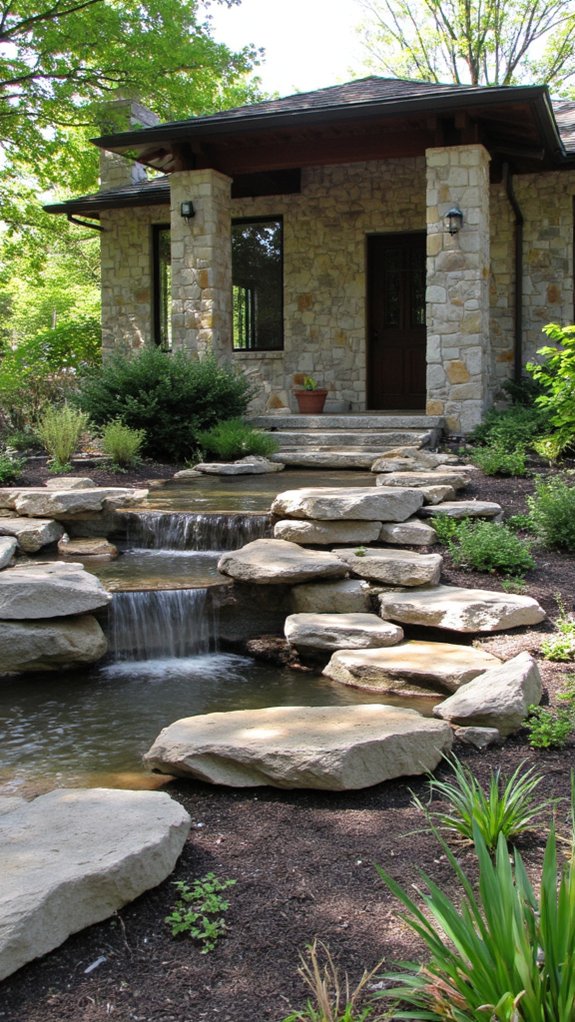 elegant stone water features