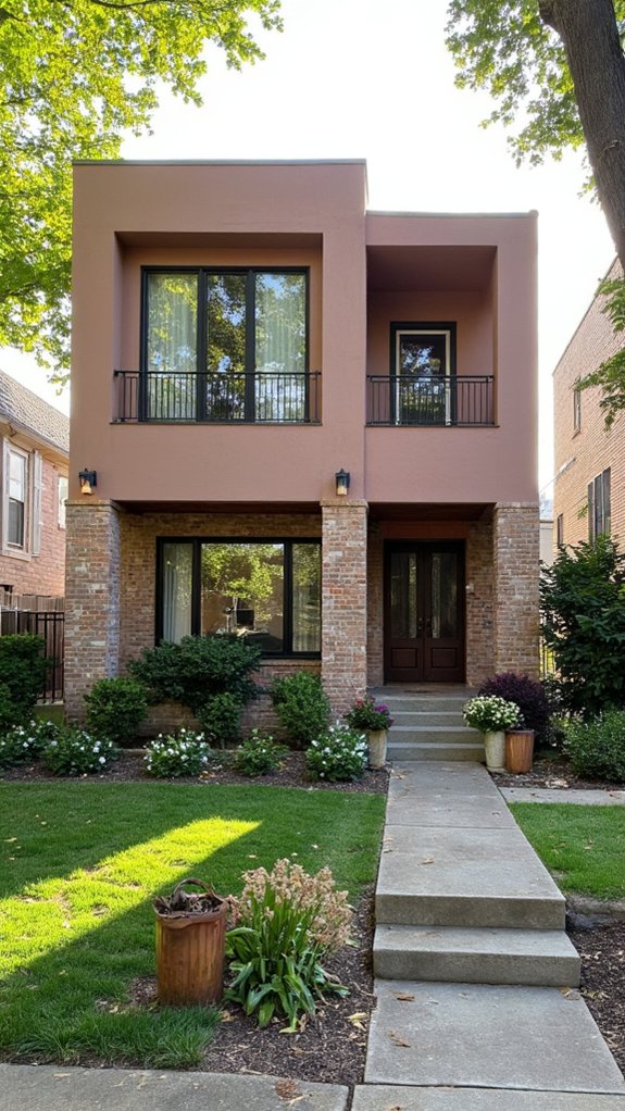 elegant subtle blush exterior