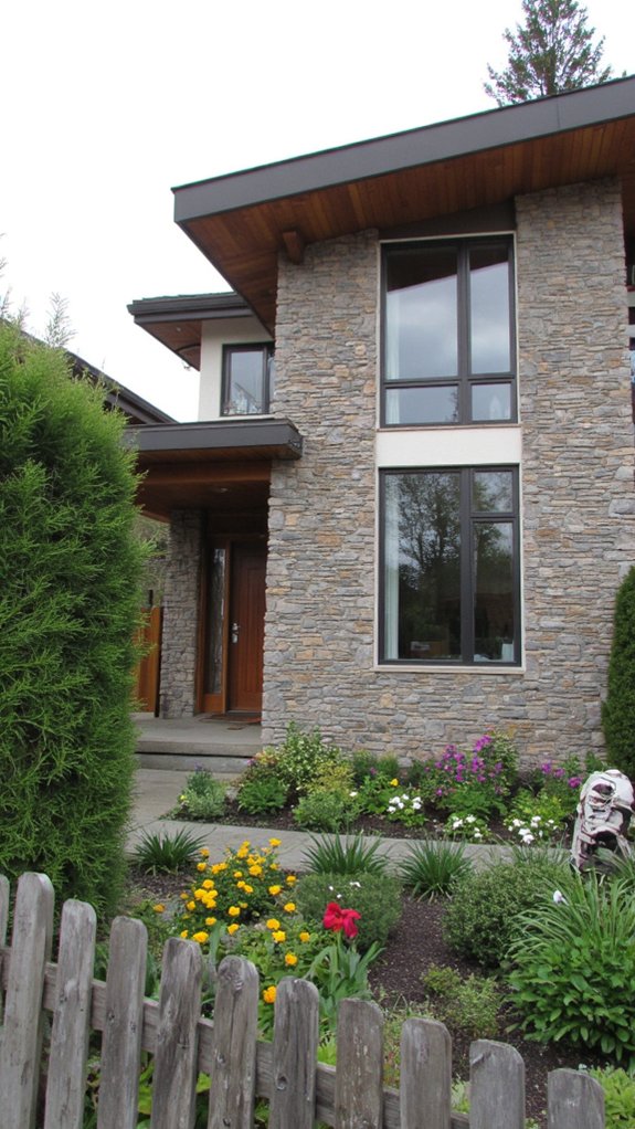 elegant vertical stone design