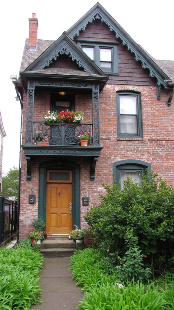 elegant victorian cottage balconies