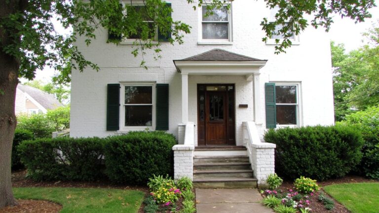 20 Colonial House Exterior White Brick Ideas That Look Fresh And Elegant elegant white brick exteriors