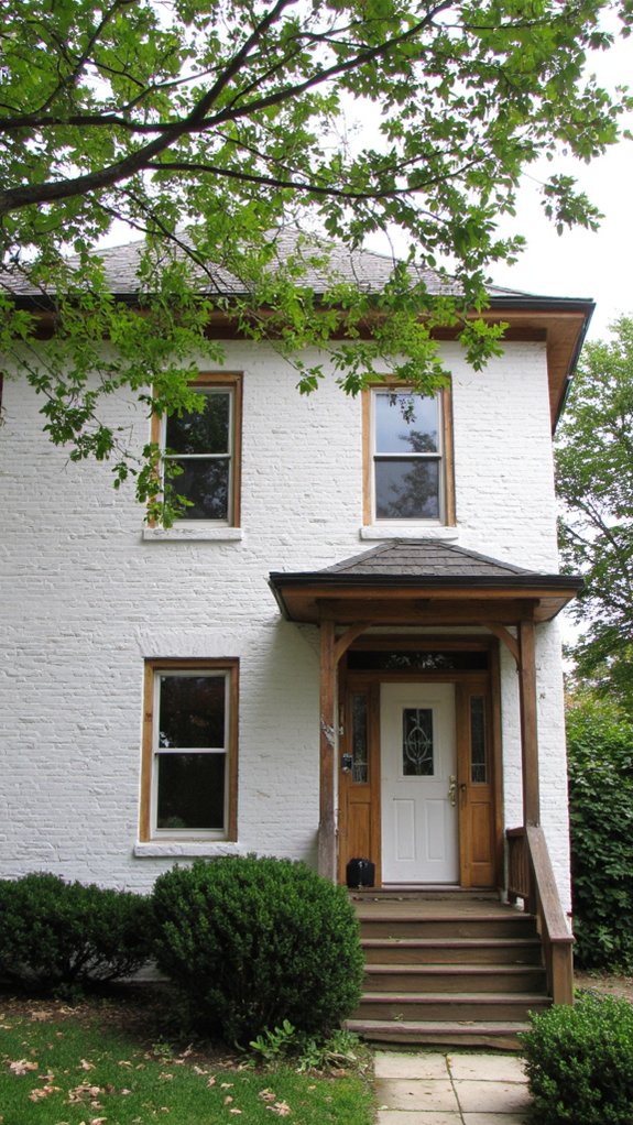elegant white brick wood